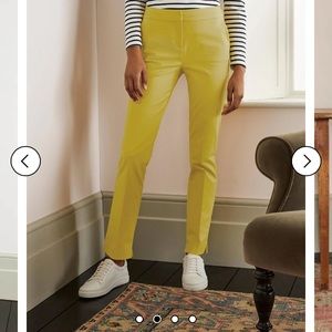 NWOT Boden Stretch Chartreuse Trousers - Sz 6